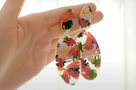 boucles tropicales transparentes - Activités manuelles créations de bijoux – 10doigts.fr