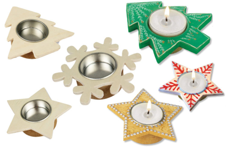 bougeoirs de noël - Bougeoirs en bois – 10doigts.fr