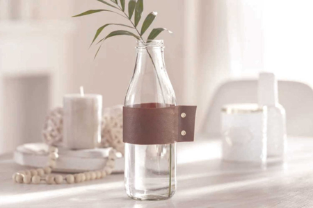 bouteille étiquette fimo cuir - Activités manuelles modelage – 10doigts.fr