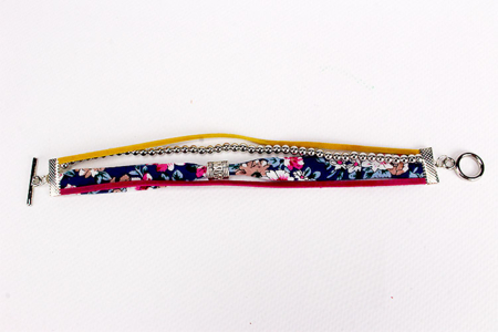 bracelet biais bleu - Fermoirs bijoux – 10doigts.fr