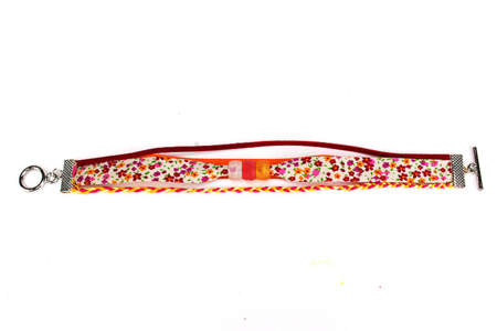 bracelet biais orange - Fermoirs bijoux – 10doigts.fr