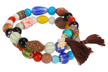 bracelet perles céramique troja - Pierres Naturelles – 10doigts.fr