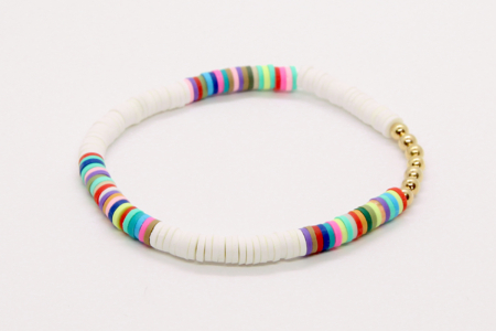 bracelet perles heishi activité facile enfant - Activités manuelles créations de bijoux – 10doigts.fr