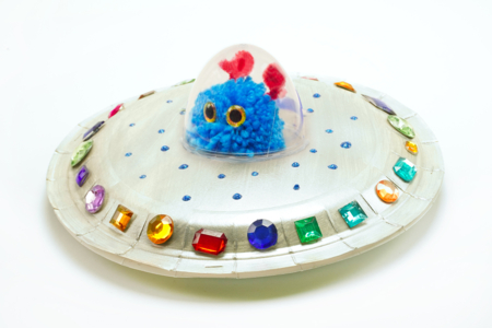 Bricolage Extraterrestre Assiette Carton - Activités manuelles Halloween – 10doigts.fr