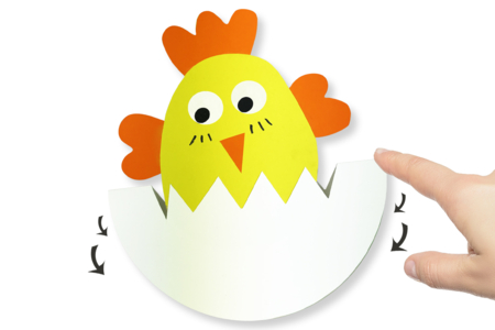 Bricolage Poussin Bascule - Activités manuelles Pâques – 10doigts.fr