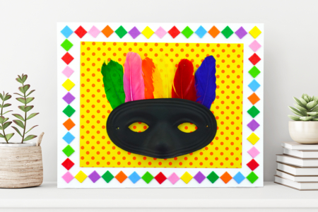 Bricolage Tableau Carnaval Masque Enfant - Activités manuelles Carnaval, Mardi gras – 10doigts.fr