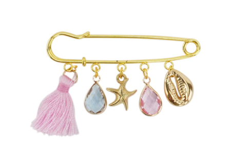 broche doré à pompons - Thème pastel – 10doigts.fr