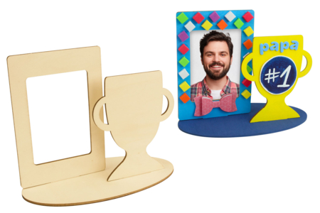 cadre papa numéro un  - Cadres photos en bois – 10doigts.fr