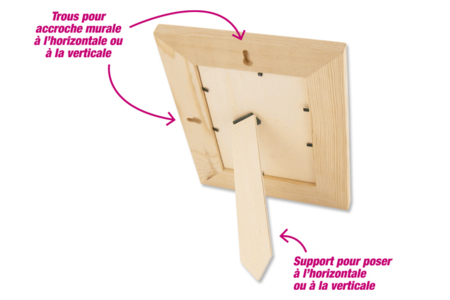Cadre photo en bois avec vitre - Activités manuelles objets décorés – 10doigts.fr