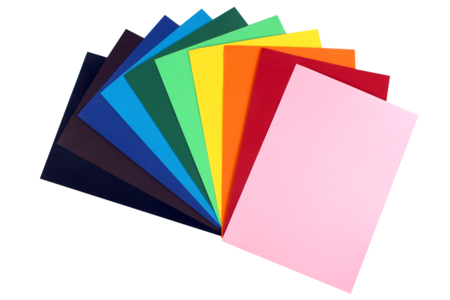 Cartes fortes 220 gr/m² couleurs assorties - Papiers colorés – 10doigts.fr