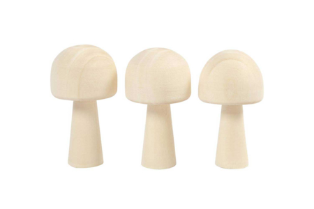 Champignons en bois à peindre - Objets en bois Noël – 10doigts.fr
