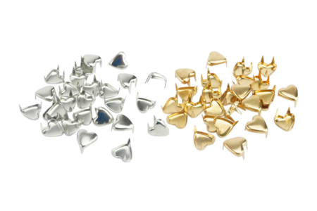 Clous à griffes, forme coeur - 25 pièces - Clous et rivets – 10doigts.fr