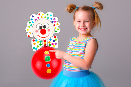 clown géant ballon - Kits créatifs Carnaval - Activités manuelles et de bricolage pour Carnaval – 10doigts.fr