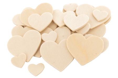 coeurs en bois naturel - Déco en bois brut – 10doigts.fr