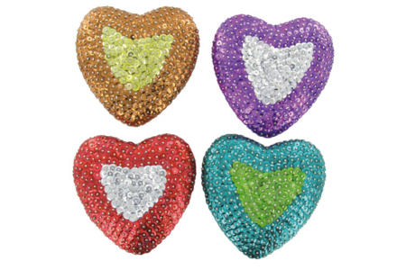 coeurs en sequins - Paillettes à piquer – 10doigts.fr