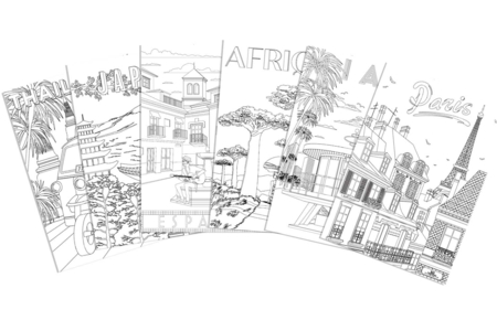 coloriage adulte villes - Coloriage – 10doigts.fr