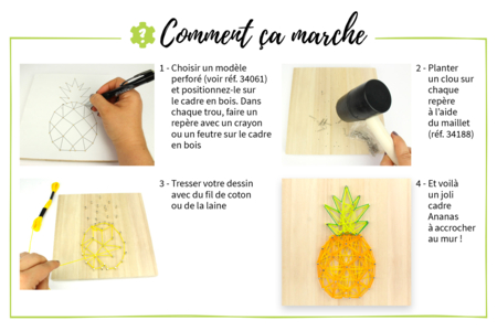 Comment ca marche string Art - String Art - Broderie et tissage – 10doigts.fr