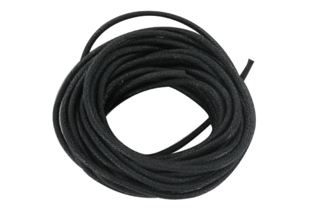 Cordon (5 mètres - ø 2 mm) en coton ciré noir - Fil coton, échevette – 10doigts.fr