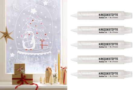 crayon cire vitre blanc noël - Décors de fenêtres Noël – 10doigts.fr