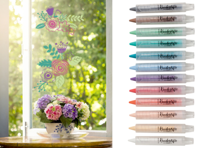crayons cire déco vitres fenêtres - Décors de fenêtres Noël – 10doigts.fr