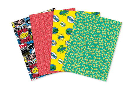 Decopatch Mix - 4 feuilles thème Bande dessinée - Papiers Décopatch – 10doigts.fr