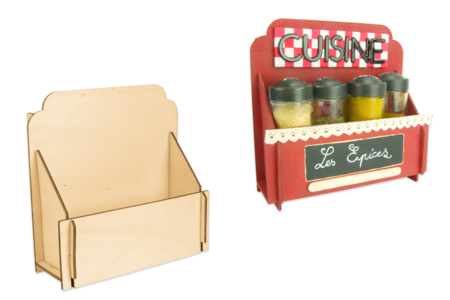 Etagère à epice en bois à monte - Objets bois pour la cuisine – 10doigts.fr