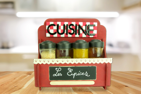 étagère à épices en bois - Objets bois pour la cuisine – 10doigts.fr