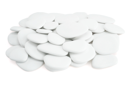 galets blancs plats à décorer plastique - Galets et coquillages – 10doigts.fr