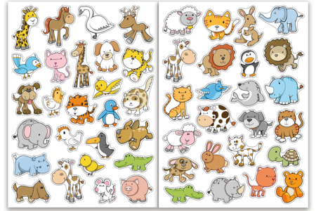 gommettes animaux mignon - Gommettes Animaux – 10doigts.fr