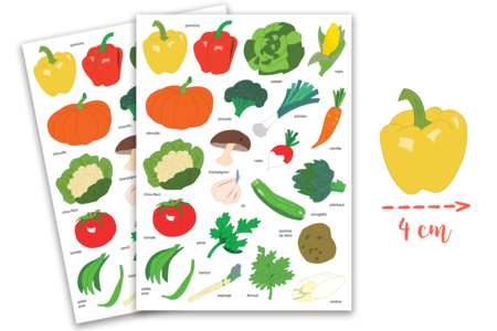 gommettes légumes - Gommettes Fleurs, Fruits et Légumes – 10doigts.fr