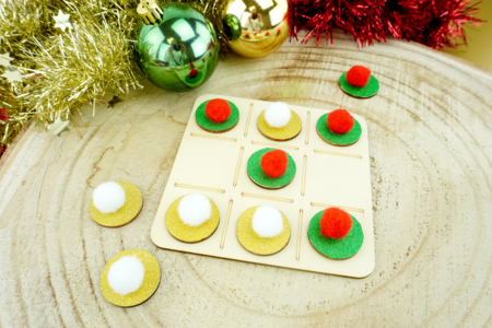 jeu morpion de noel - Activités manuelles bricolages de Noël – 10doigts.fr