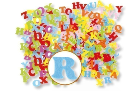 Lettres majuscules en feutrine auto-adhésive - Stickers en Feutrine – 10doigts.fr