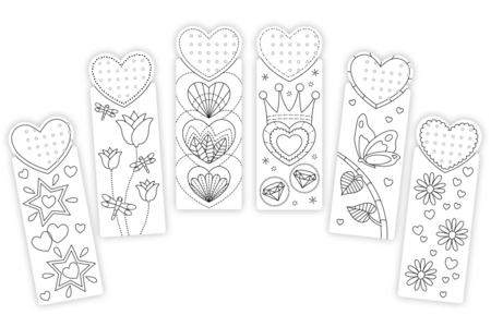 Marque-pages à broder et colorier - Kits Mercerie – 10doigts.fr