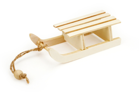 mini luge en bois - Objets en bois Noël – 10doigts.fr