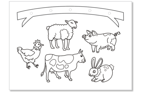 mobile ferme - Supports de Coloriages – 10doigts.fr