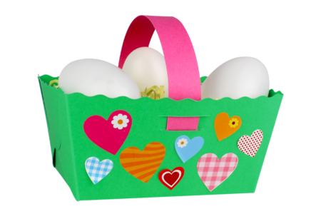 paniers carte forte coloré pâques - Paniers de Pâques – 10doigts.fr