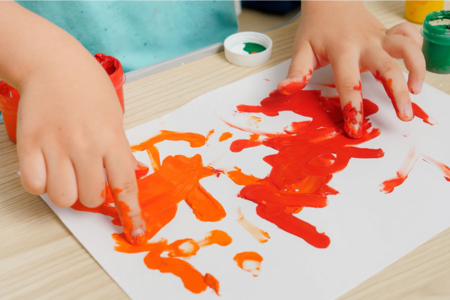 peinture à doigts couleurs - Peinture gouache aux doigts – 10doigts.fr