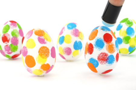 Peinture doigts Enfants Oeufs Paques - Activités manuelles Pâques – 10doigts.fr