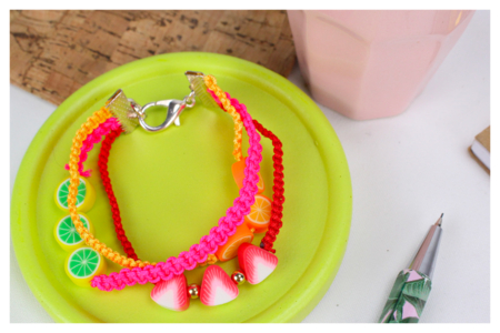 Perles fruits en pâte polymère bracelet - Perles Pâte polymère – 10doigts.fr