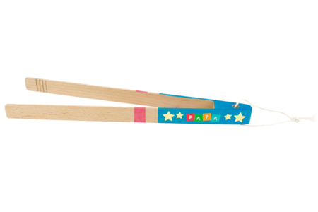 pince barbesur avec stickers - Objets bois pour la cuisine – 10doigts.fr