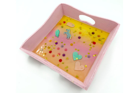 plateau résine - Déco en bois peints – 10doigts.fr