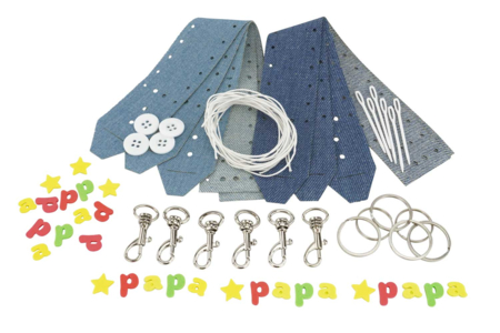 Porte-clés en jean "PAPA" - Porte-clés et range-clés pour Papa – 10doigts.fr