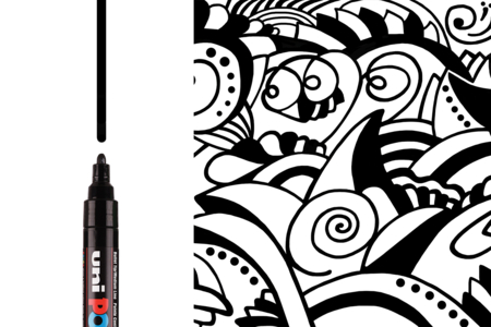 posca noir trait moyen - Marqueur POSCA – 10doigts.fr