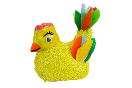 poule en papier maché - Animaux en carton – 10doigts.fr