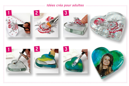 Presse papier coeur - Supports en Verre – 10doigts.fr
