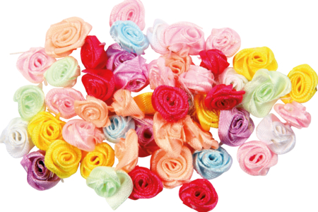 roses en satin - Embellissements fleurs et coeurs – 10doigts.fr
