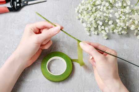 ruban vert fleuriste - Papier crépon – 10doigts.fr