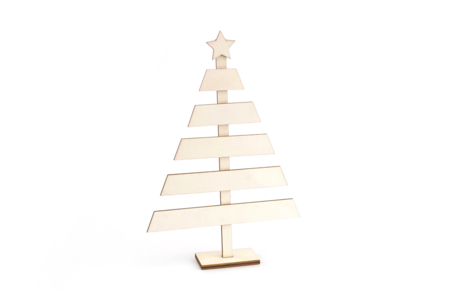 Sapin à lattes à monter, en bois - Objets en bois Noël – 10doigts.fr