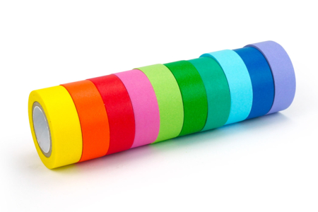 scotch couleurs arc-en-ciel - Adhésifs colorés et Masking tape – 10doigts.fr
