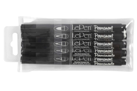 Set de 5 feutres à dessin noir - Marqueurs permanents – 10doigts.fr